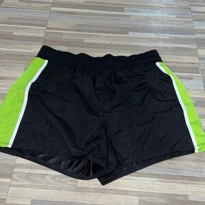 Xersion black and neon green athletic shorts